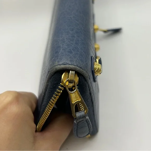 Balenciaga Motocross Giant 12 Continental Wallet in Blue - Picture 11 of 16